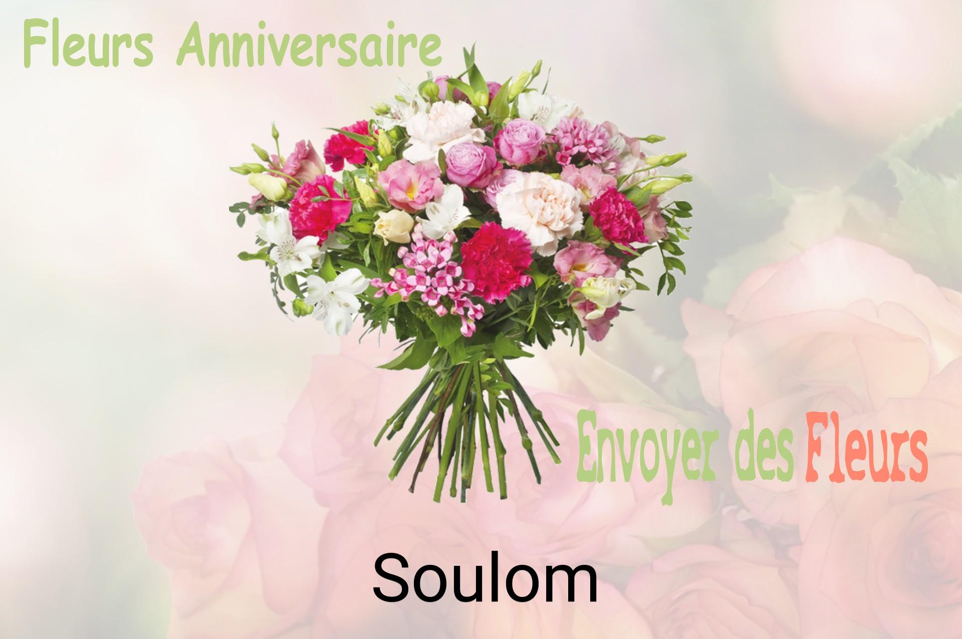Bouquet de fleurs d’anniversaire livré à Soulom